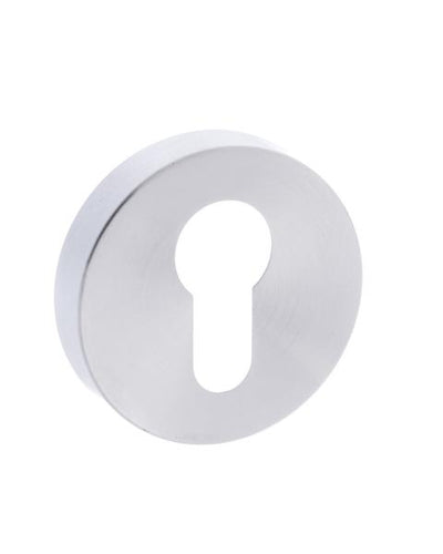 Forme Euro Escutcheon on Minimal Round Rose - Satin Chrome