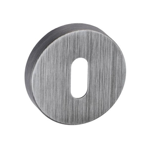 Forme Key Escutcheon on Minimal Round Rose - Urban Graphite