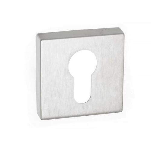 Forme Euro Escutcheon on Minimal Square Rose - Satin Chrome